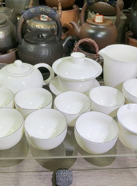 85.8  羊脂玉茶具套装