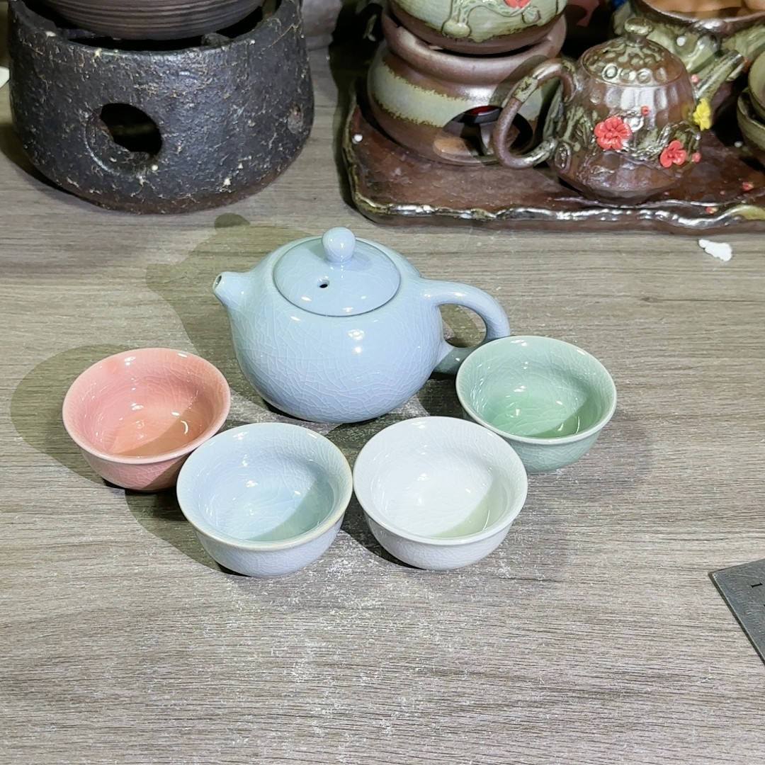 汝窑西施壶一壶四杯,餐饮具,煮茶炉,淘宝优惠券,粉丝福利购,淘宝优惠卷