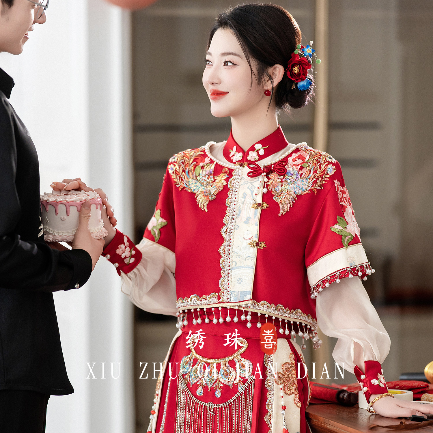 新中式敬酒服2025新款新娘结婚红色嫁衣出门婚服重工出阁礼服套装