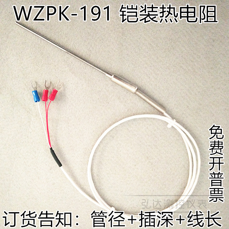 铠装热电阻pt100铂电阻可弯曲