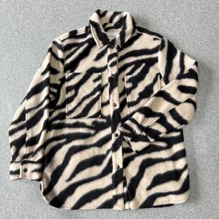 外贸精品宽松加厚针织衬衫外套春秋新款休闲bf风夹克宽松显瘦