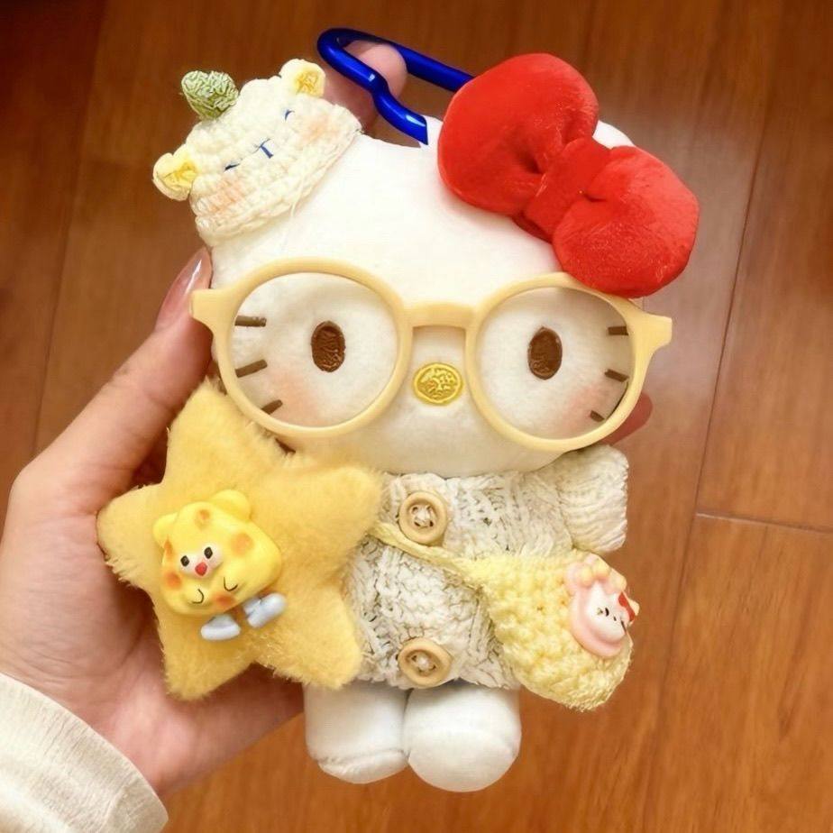 kitty挂件星星可爱毛衣包挂件diy原创手工设计挂件毛绒玩具