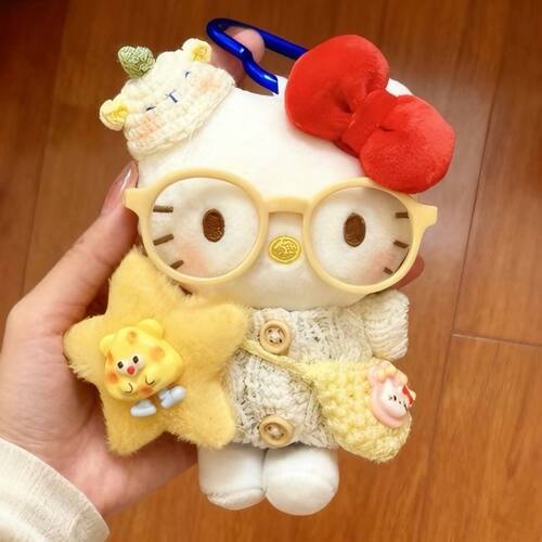 kitty挂件星星可爱毛衣包挂件diy原创手工设计挂件毛绒玩具