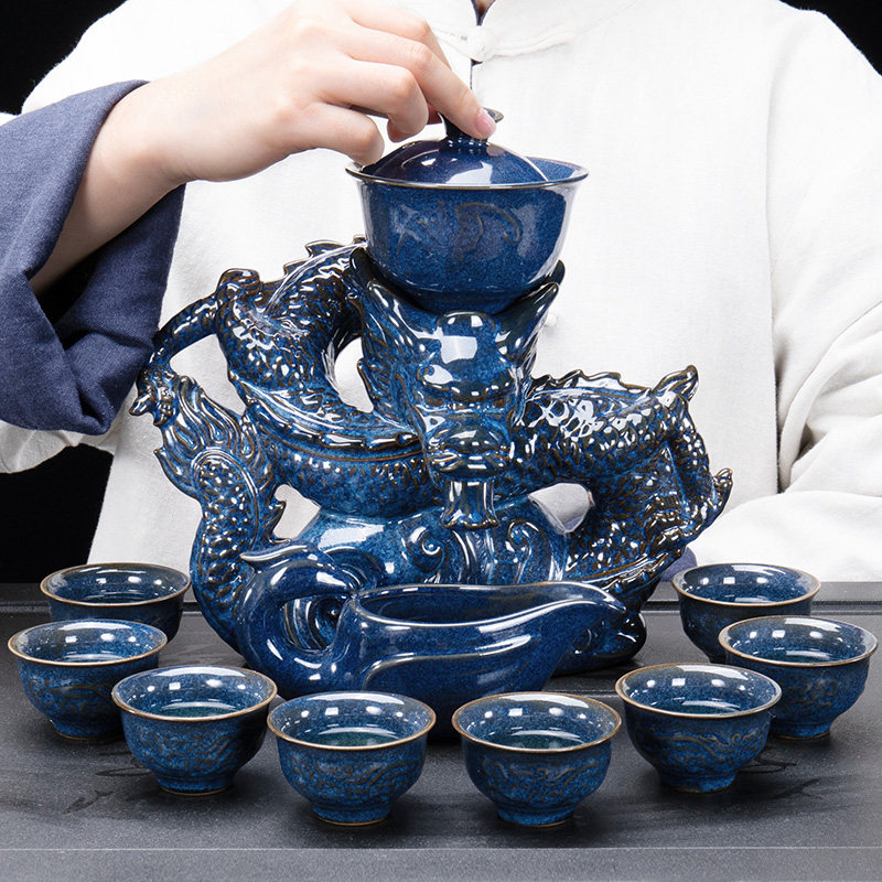 时来运转茶具套装半自动石磨泡茶器懒人功夫茶壶茶杯家用创意防烫,餐饮具,功夫茶具,淘宝优惠券,粉丝福利购,淘宝优惠卷