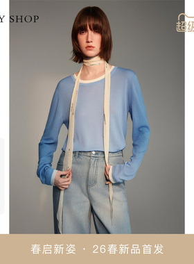 [商场同款]TKY SHOP假两件撞色毛衣2026春新款针织衫10J1MA02A005