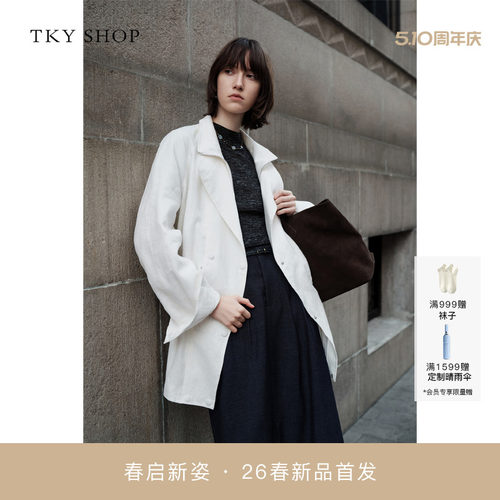 TKYSHOP抽绳收腰短外套