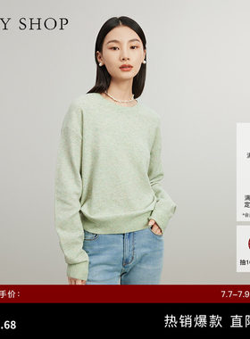 TKYSHOP圆领长袖毛套衫