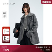 短外套气质高级感冬装 TKY 保暖 毛呢外套女2025冬季 新款 SHOP西装 式
