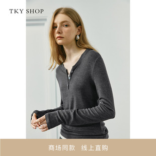 打底衫 10I1NA03L033 T恤2025秋新款 SHOP假两件长袖 商场同款 TKY
