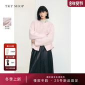 商场同款 TKY SHOP短款 羊毛大衣2025冬新款 毛呢外套10I1GA08V205