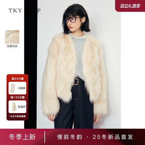 TKYSHOP狐狸毛皮草外套
