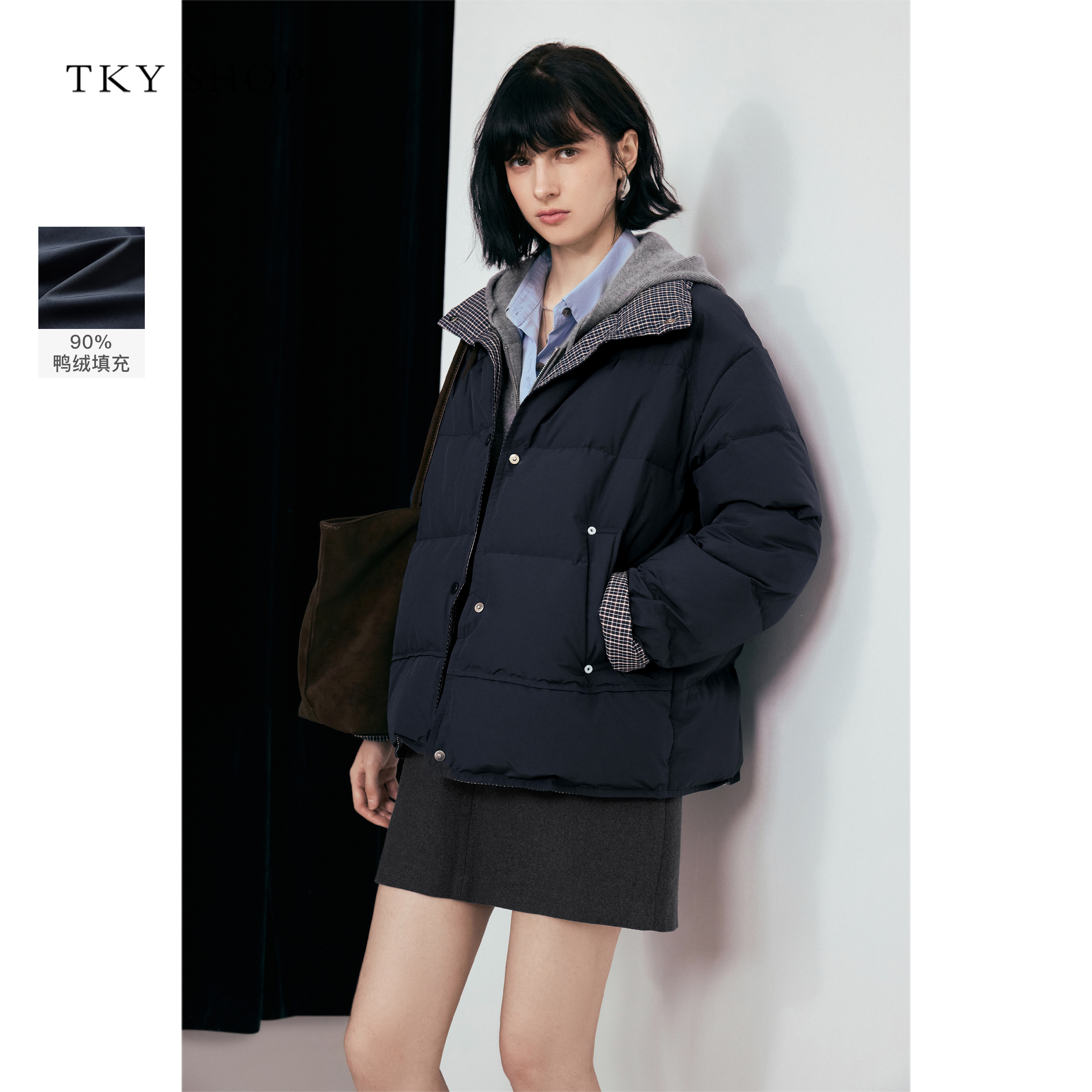TKYSHOP立领短款羽绒服