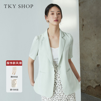 tkyshop短袖薄外套西装
