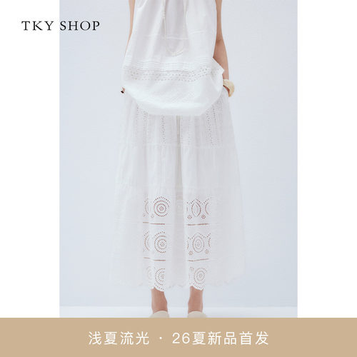 TKYSHOP松紧腰长裙女