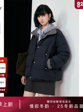 [商场同款]TKY SHOP立领短款羽绒服20225冬新款外套10I1HA08V201