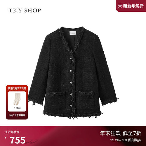TKYSHOP设计感小香风短外套