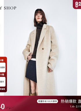 TKY SHOP复古老钱风长款羊毛大衣女双面呢大衣女冬季新款毛呢外套