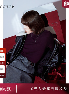 [商场同款]TKY SHOP高领打底羊毛衫女2024冬新款毛衣10H1MA02S143