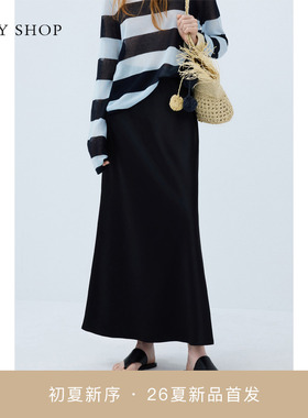 [商场同款]TKY SHOP醋酸缎面半身裙2026夏新款A字裙10J1SA04H049