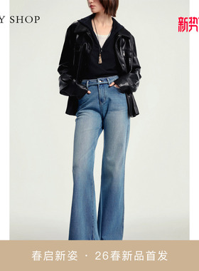 [商场同款]TKY SHOP复古高腰牛仔裤2026春新款直筒裤10J1OA00A086