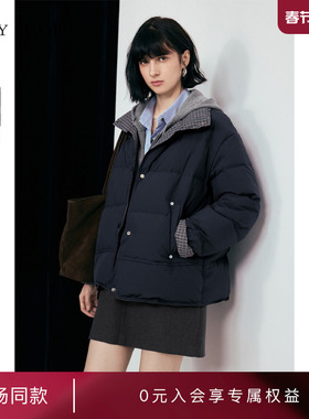 [商场同款]TKY SHOP立领短款羽绒服20225冬新款外套10I1HA08V201