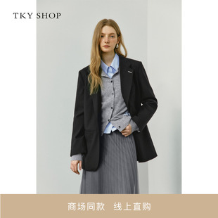 SHOP一手长便西2025秋新款 商场同款 TKY 外套女10I1CA04N054 西装