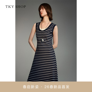 SHOP撞色无袖 商场同款 TKY 长裙10J1CJ03B034 连衣裙2026春新款