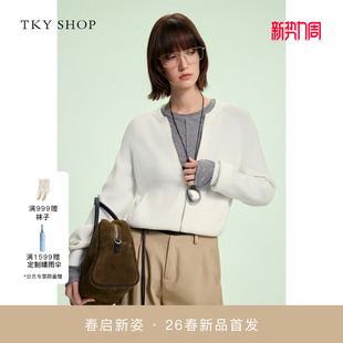商场同款 2026春新品 TKY 针织开衫 外搭毛衣10J1MA01A001 SHOP长袖
