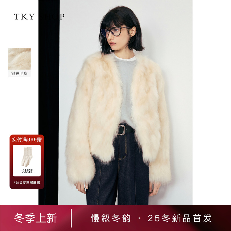 TKYSHOP狐狸毛皮草外套