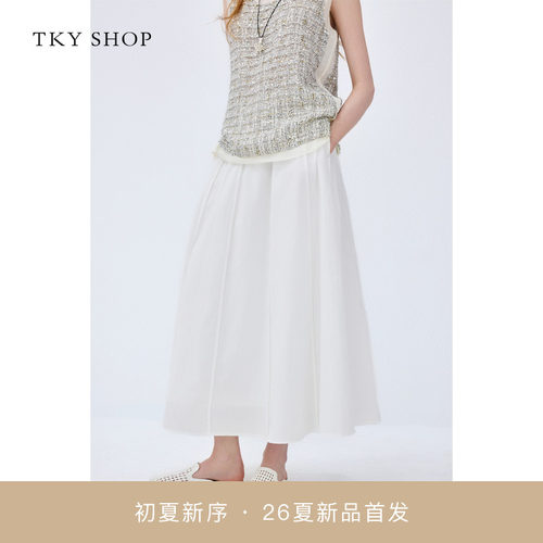 TKYSHOP拼接半身裙2026夏新款