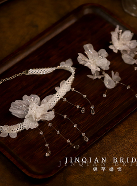 新款仙美超闪花瓣水晶流苏项链