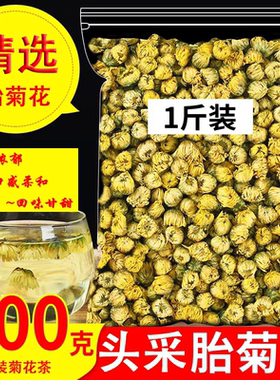 菊花茶胎菊王500g正品杭白菊花茶特级贡菊散装桐乡菊花茶干花无硫