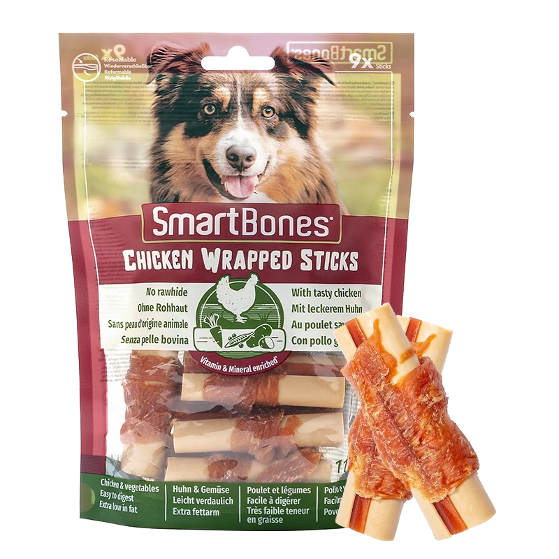 SmartBones狗狗磨牙棒10支尝鲜装