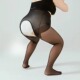 袜夏超薄款 丝袜开档大码 女200斤防勾丝不掉档胖mm黑色连裤 加长0D