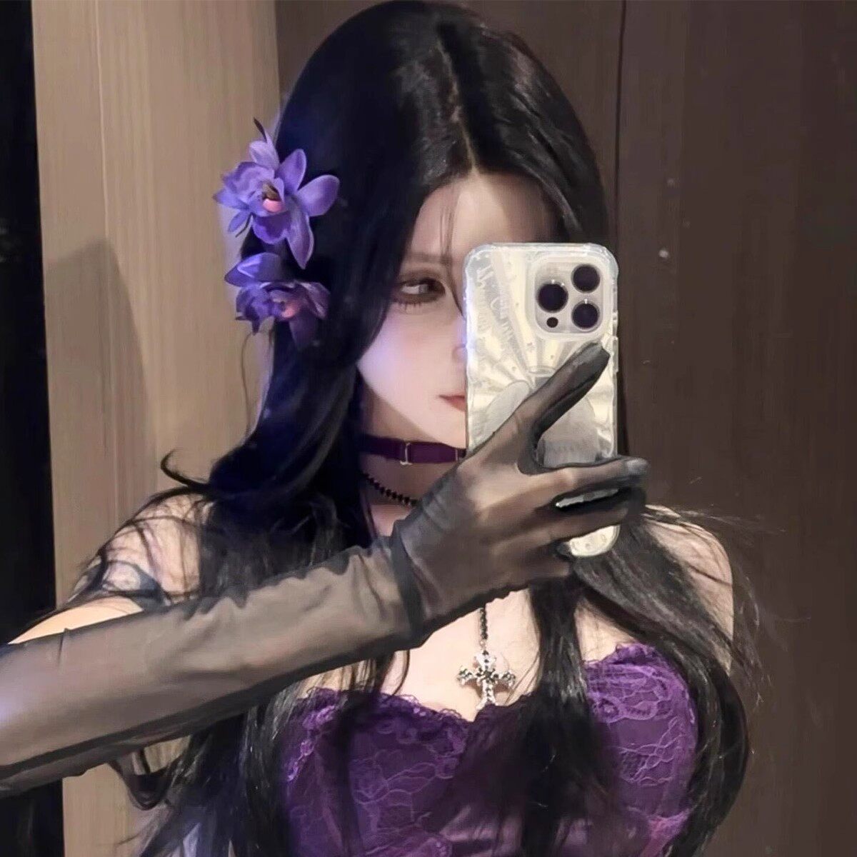 超滑黑丝蕾丝丝袜手套女款晚礼服新娘结婚婚纱手丝性感分指护袖套