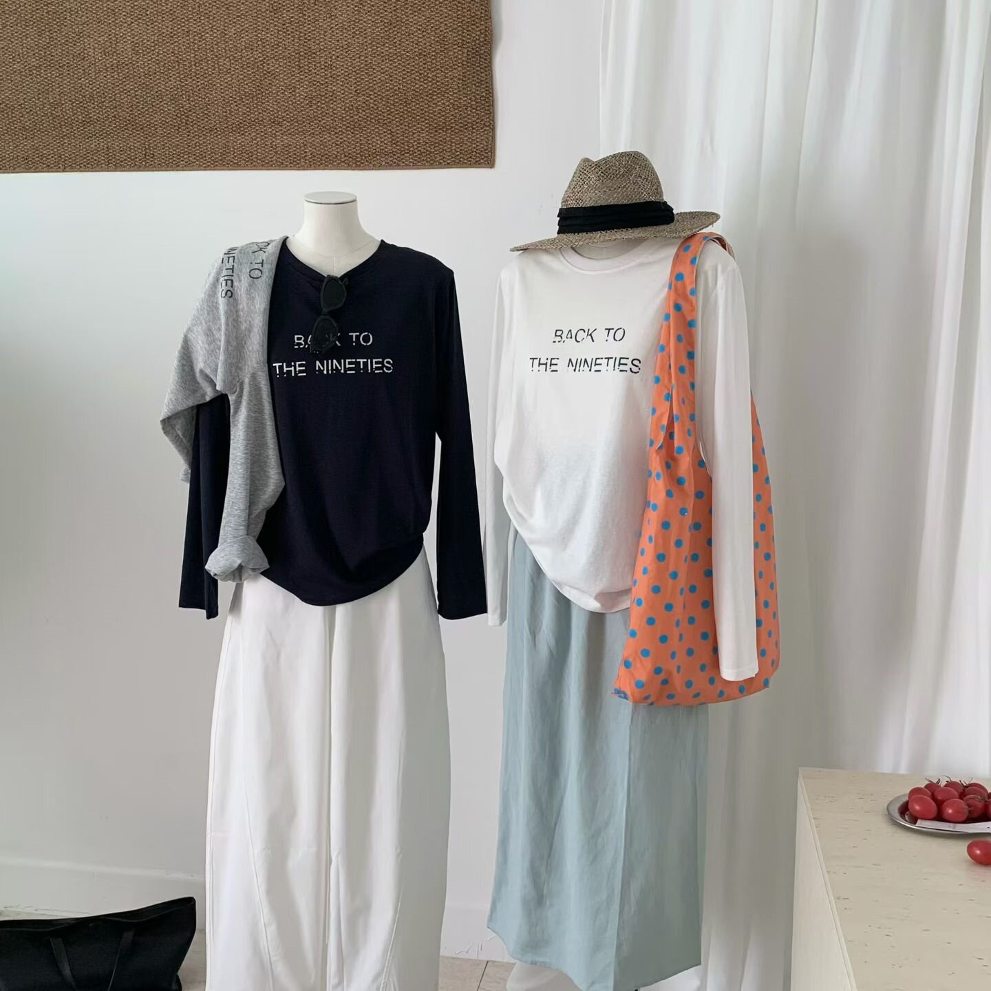 oneseven韩式休闲风字母印花长袖唐糖果色T恤女2026春季宽松上衣