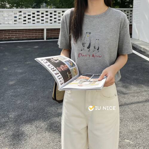 2026春日系卡通印花短袖T恤女