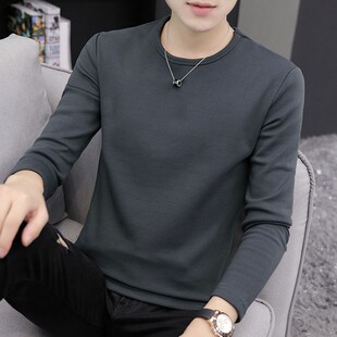 男人干活穿衣服冰丝夏天户外防晒长袖t恤男薄款男士潮流百搭打底