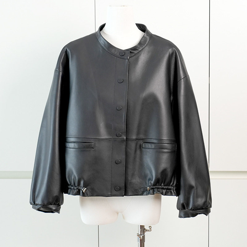 今年流行特惠海宁皮衣女外套新款真皮绵羊皮立领时尚春秋休闲,女装/女士精品,皮衣,淘宝优惠券,粉丝福利购,淘宝优惠卷
