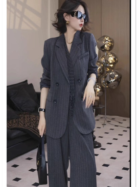 今年流行特惠3001大码女装中长款西装套装胖mm正装长裤一整套韩版