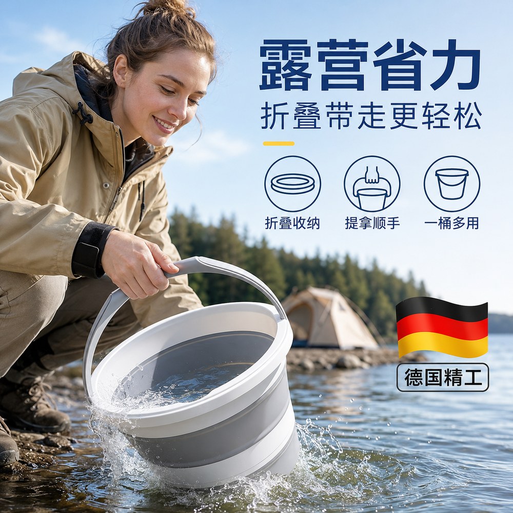 折叠水桶车用钓鱼户外大