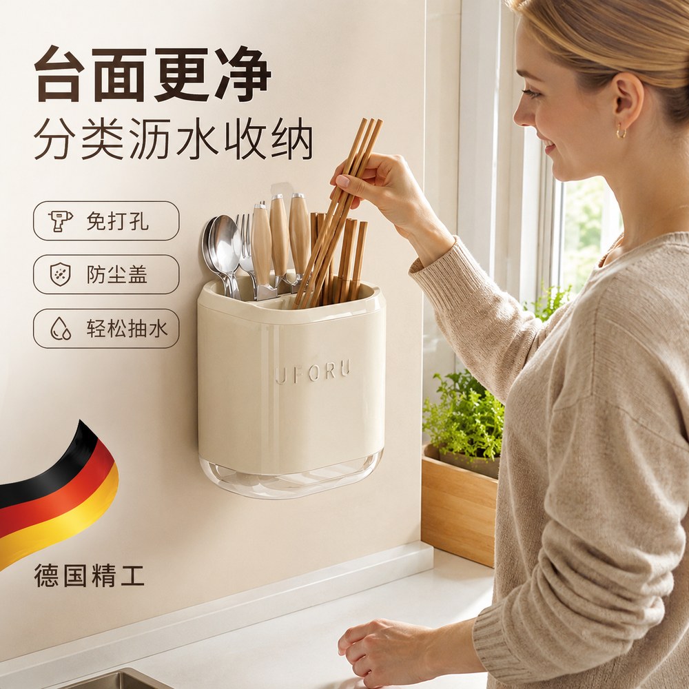 日本新款筷子筒壁挂式收