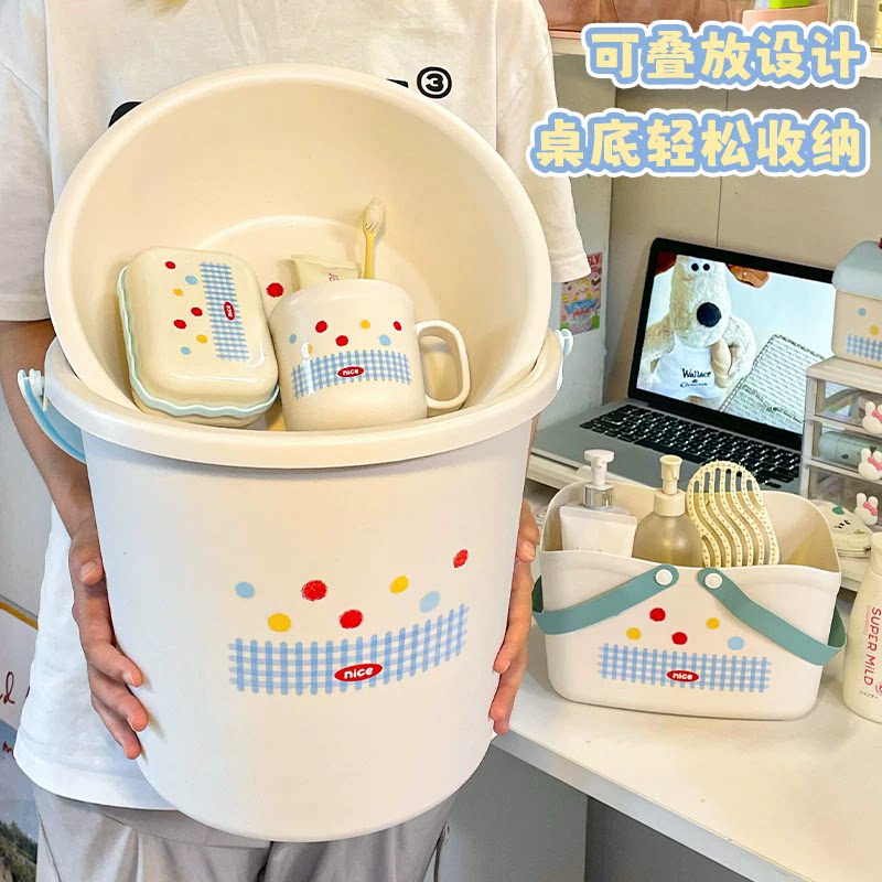 带盖水桶加厚塑料手提桶