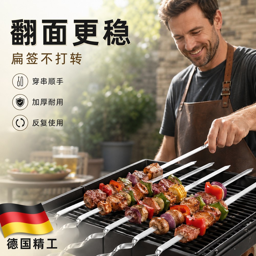 【央ma力荐】不锈钢烧烤签