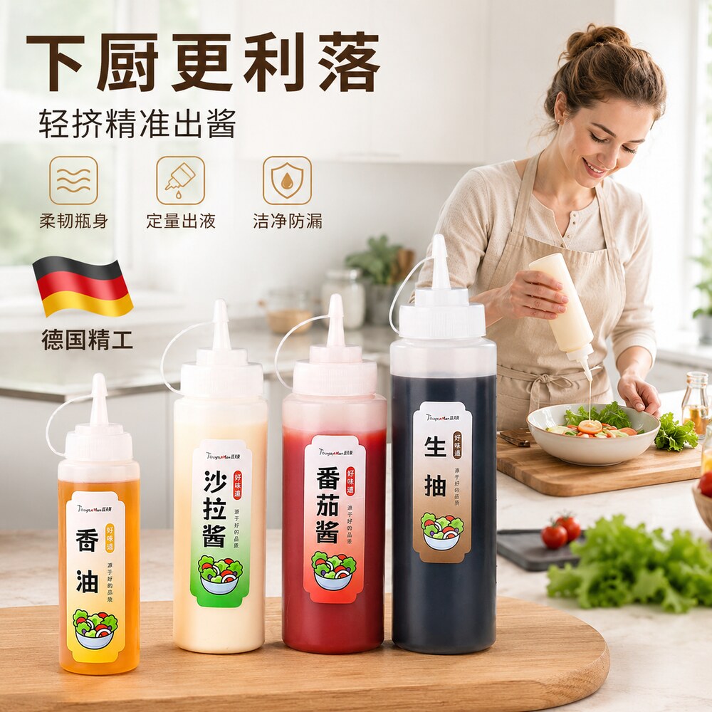 挤酱瓶沙拉酱尖嘴塑料挤