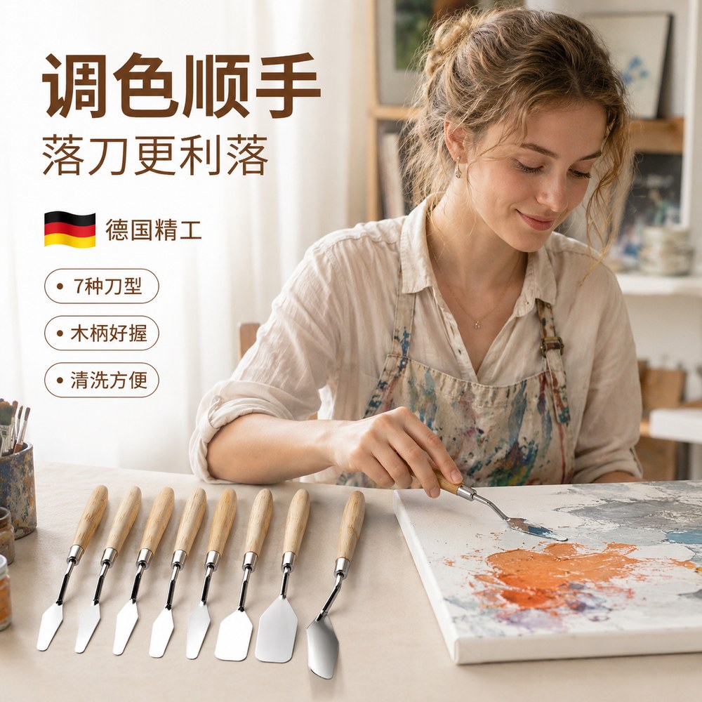 肌理刮刀油画套装丙烯颜