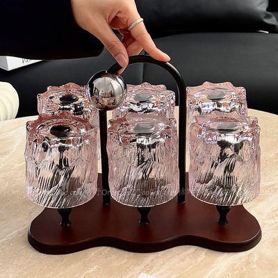 高级感轻奢玻璃杯子水具套装礼物