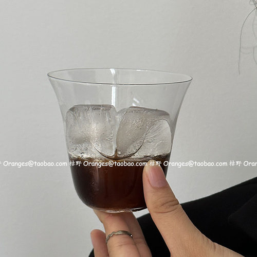 日式复古轻薄透明玻璃杯冷萃杯
