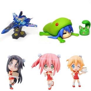 日版正版幸运星盒蛋粘土人Q版手办模型泉此方飞机模型动漫周边