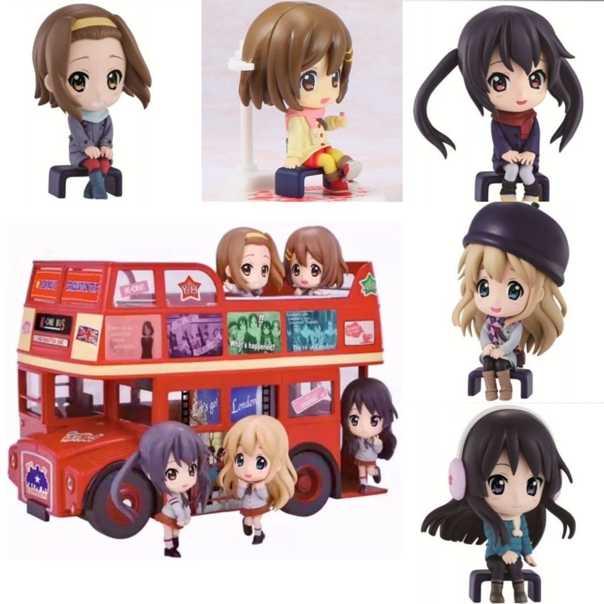 日版正版轻音少女盒蛋粘土人Q版手办校服平泽唯五周年动漫周边